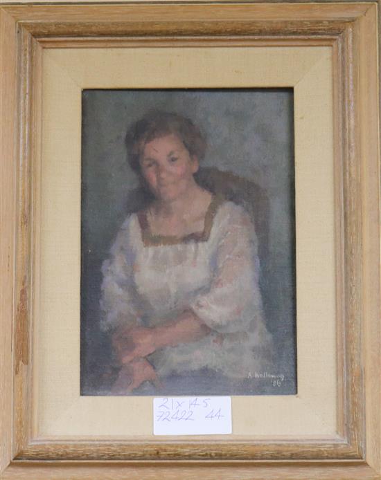 A Holloway Portrait of a lady 21 x 14.5cm